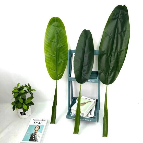 Simulated Banana Leaves, Fake Banana Leaves, Indoor Home Accessories, Plastic Banana Bunches, Simulated Fruit and Vegetable Decorations