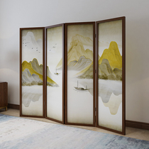 New Chinese screen partition living room folding mobile hotel office meeting area blocking Jinshan Jucai folding screen