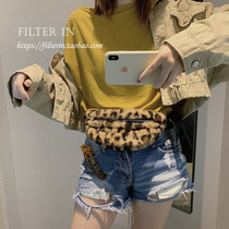 With filter private customization retro popular BAO WEN fluff 2way pocket chest bag