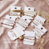 With filter 2 sets of ins pearl geometric metal hairpin hair accessories ~ a set of lazy hair accessories set