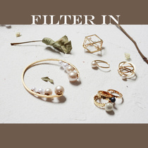 With Filter｜British Tide Brand Gl*mE**r Design Real Gold Plated Fantasy Pearl Ring Bracelet