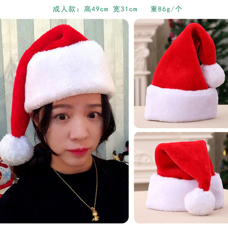 Christmas Hat Little Red Hat Nonwoven Hat Christmas Decoration Hat Children's Model Decoration Cap