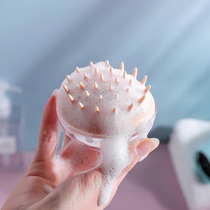 Round Jellyfish Shampoo Head Massage Brushed Silicone Scalp Massage Comb Stop Itching Shampoo for men and women Wash Hair Brushes