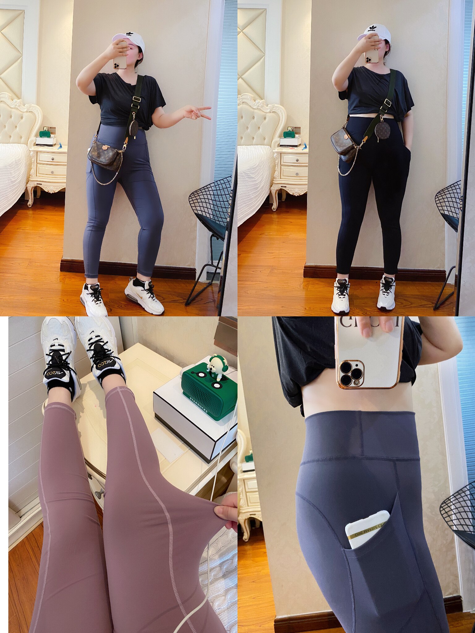 Fat mm fitness pants female 200 kg plus size yoga pants stretch leggings can be worn outside the middle and high waist leggings trousers