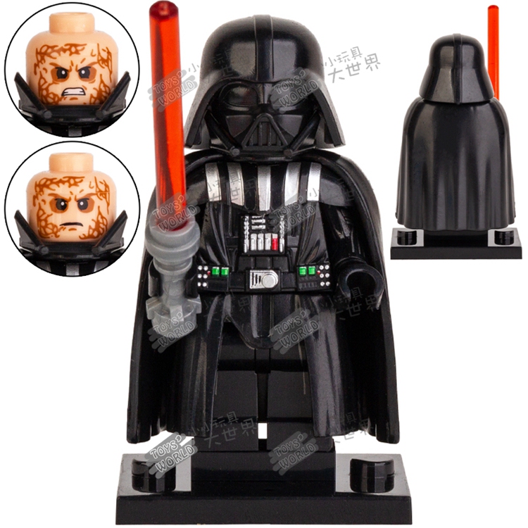 Domestic Original Star Wars Darth Vader Black Knight Cape Puzzle Building Block Minifigure Toy Wm2282