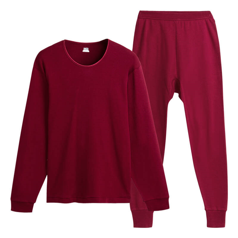 Three-gun underwear for men and women autumn and winter comfortable cotton round neck loose autumn clothes sanitary pants suit 21831D0