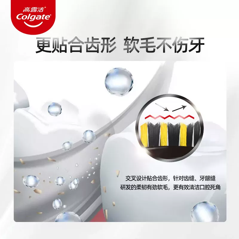 Зубная щетка Colgate с многофункциональным действием и углеродным волокном, мягкая щетина, специальное предложение 4 шт. набор, глубоко очищает бактерии между зубами