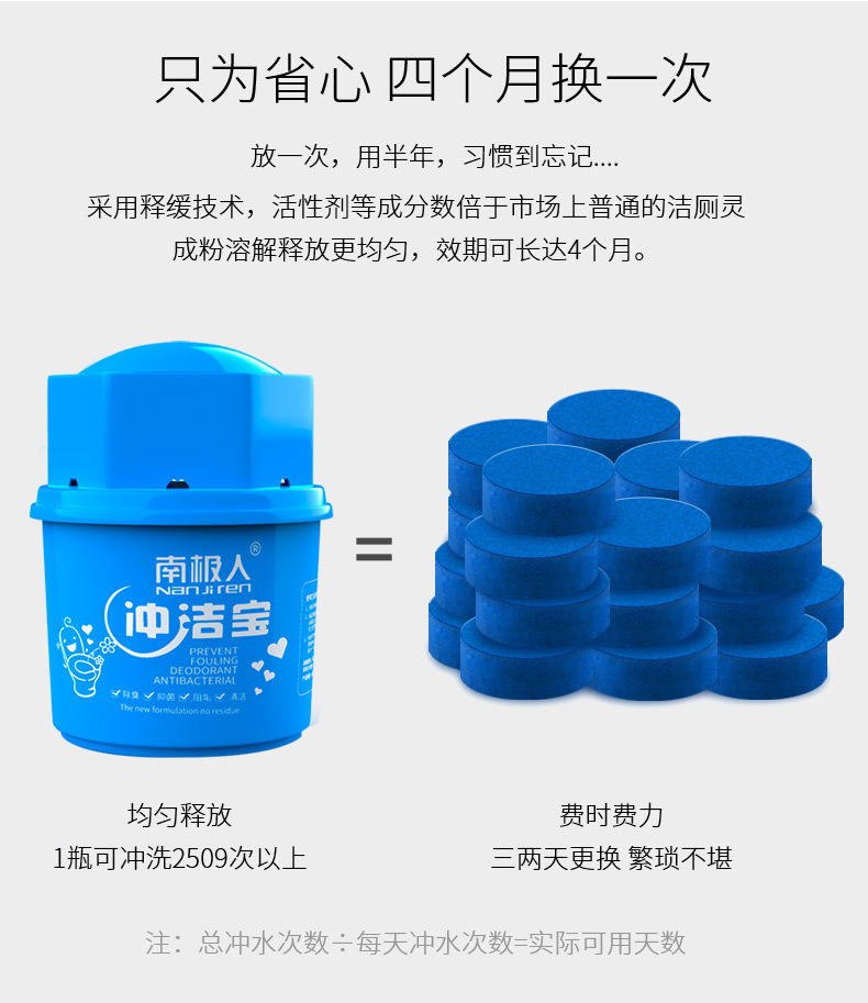 nước tẩy rửa dầu mỡ nhà bếp [1 chai trong 4 tháng] Nhà vệ sinh Nam Cực màu xanh Ling bong bóng nhà vệ sinh khử mùi nhà vệ sinh vệ sinh mạnh mẽ - Trang chủ nước rửa nhà vệ sinh