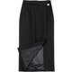 OL suede skirt wrap skirt with front slit and hip wrap mid-length high waist new spring and autumn women's slim one-step skirt