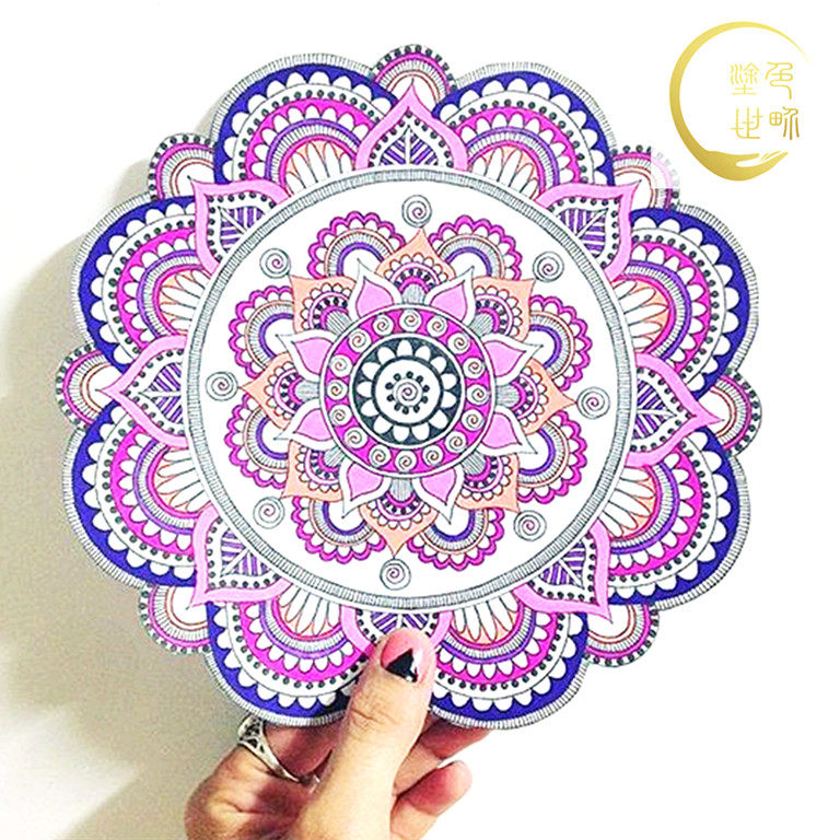 Mandala coloring book Coloring doodle color pencil hand painting Adult decompression meditation (coloring world)