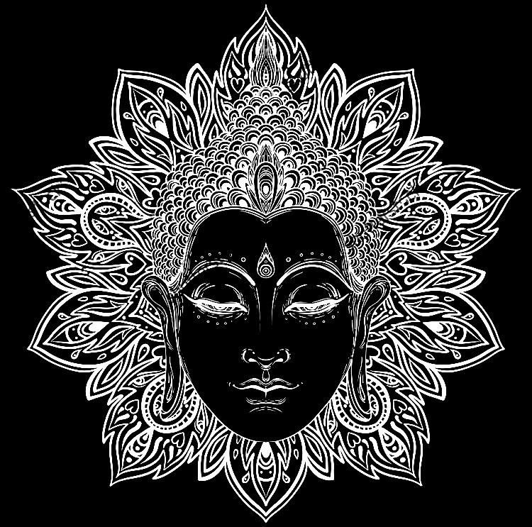 Thangka coloring cloth DIY black card drawing gold hand-painted coloring (coloring world)