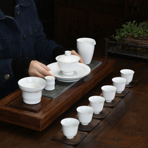 Defied Ceramic Sketching Kungfu Tea Furniture Hand-painted Three Talents Cover Bowl LOGO Gift Custom Company Opening Companion Gift