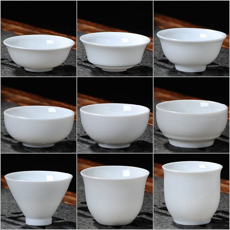 Defied High White Porcelain Kung Fu Tea Cup Bucket Hat Cup LOGO Gift Custom Shop Opening Company Event Companion Gift