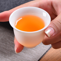 Household tea cup tea cup tea cup Dehua white porcelain cup Kung Fu Tea Cup master cup pure white handmade single cup small Cup