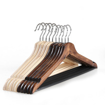 Thickened solid wood hanger retro log clothing store clothes hanging clothes rack high-grade sturdy wardrobe hanging clothes rack