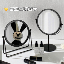 High-looking ins style retro mirror makeup mirror dormitory desktop standable home desktop portable makeup mirror student