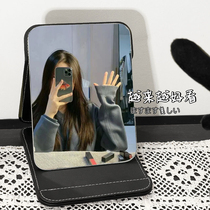 Mirror folding small makeup mirror student dormitory dressing mirror desktop desktop office home portable female hand mirror