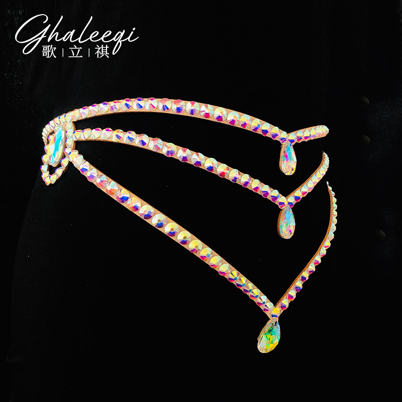 Ge Liqi 2022 new belly dance waist chain multi-purpose layered hand-drilled chain dance performance with accessories