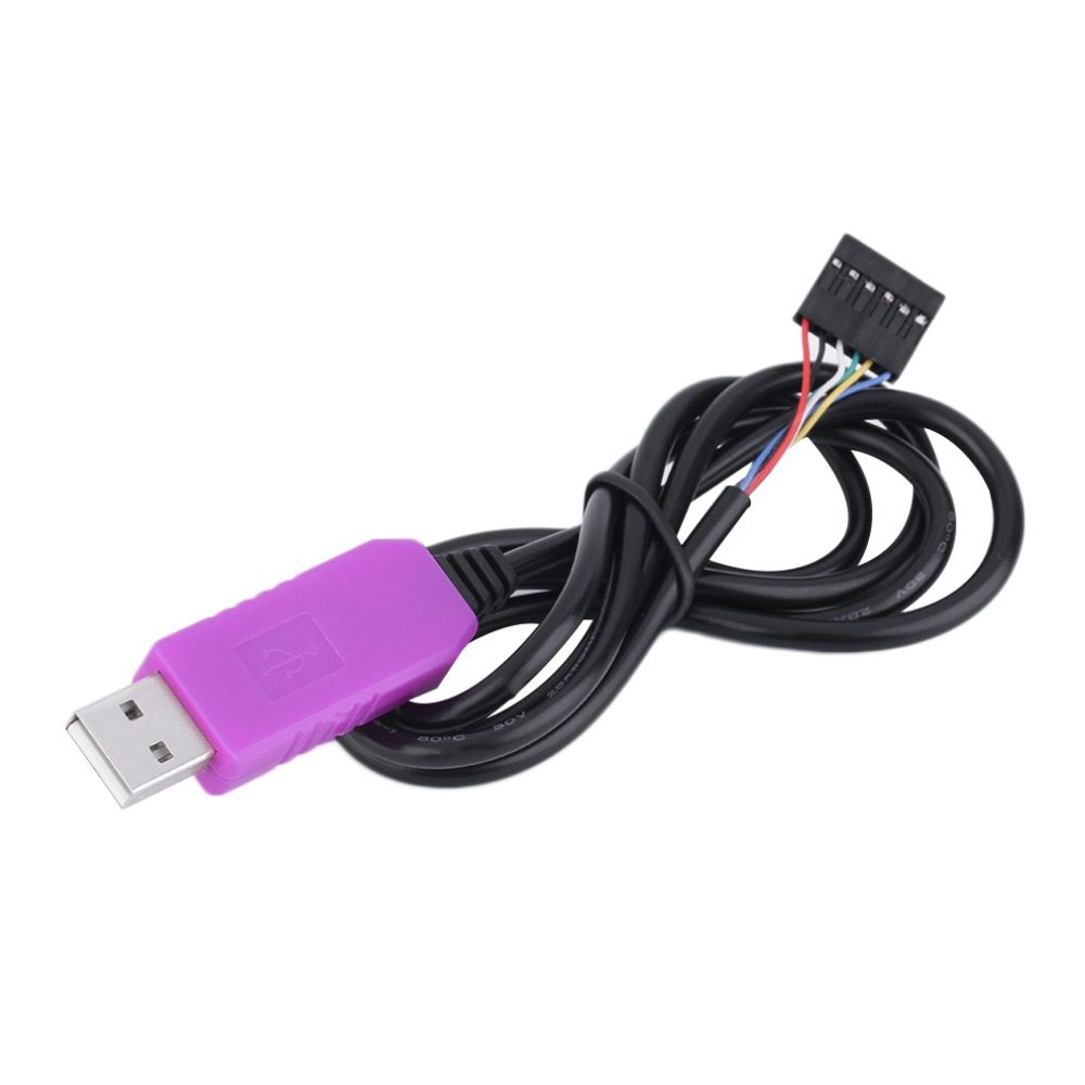 粉红色 6Pin PL2303HXD USB转TTL/RS232 支持WIN/7/8