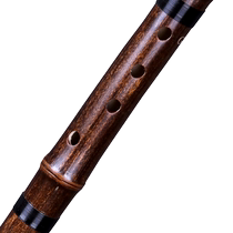 Professional purple bamboo hole flute 8-hole flute Xiao instrument G key F key eight-hole hole flute beginner flute