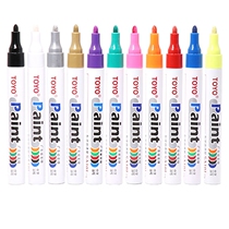 Toyo paint pen oily marker pen tire repair paint white waterproof marker pen shoe coating pen gold DIY signature
