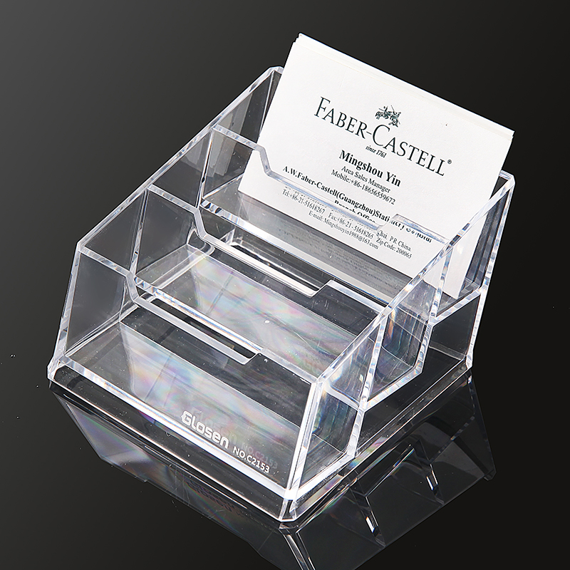 Transparent Business Card Box Desktop Storage Box Business Card Holder Pressure Kerry Large Capacity Show Business Card Boxed Card Box