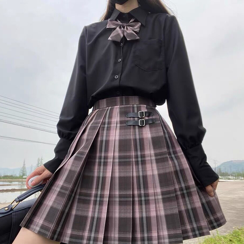 Song of the Polar Night Jk Uniform Set Skirt Spring/Summer Original Plaid Skirt Girls' Academy Style Pleated Skirt Full Set Authentic