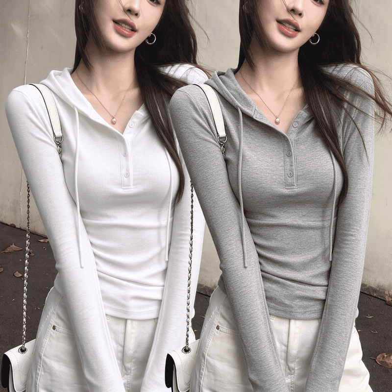 Single/Two-Piece Set Hooded Sweatshirt Long-Sleeve T-Shirt for Women 2026 Autumn and Winter Stylish Slimming Waist-Cinching Versatile Outerwear Top