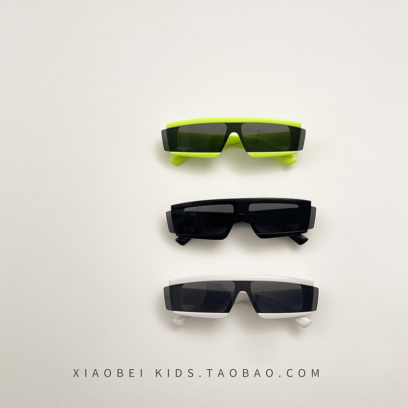 Children's glasses Han series ins male and female child personality sunglasses Anti-ultraviolet baby Yangqi Walking the sun sunglasses-Taobao