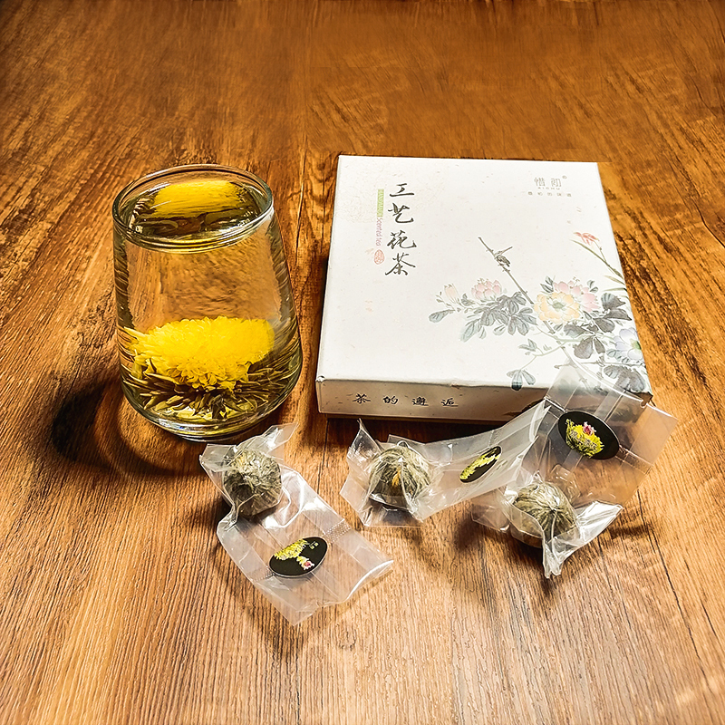 Flower Tea Gift Box, Wedding Favors, High-End Jasmine Tea, Various Flower Teas, Blooming Tea, Fuan Craft Flower Tea