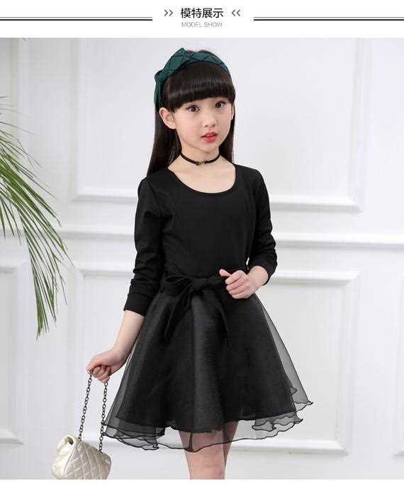 Học sinh ăn mặc quần áo mùa thu và mùa hè 8 cô gái 9 tay áo dài 10 tuổi 12 cô gái váy 11 trẻ em váy công chúa 13 đen 14 đầm cho bé gái