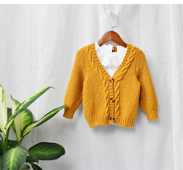 diy编织材料包 【秋叶 长袖】明月手作 美丽诺羊毛手工编织材料包麻花长袖开衫