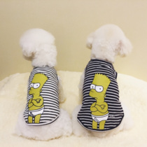 Summer Simpson Ice Silk Stretch Thin Pet Vest Bulldog Teddy Dog Clothes Summer Cat Bichon Summer Dress