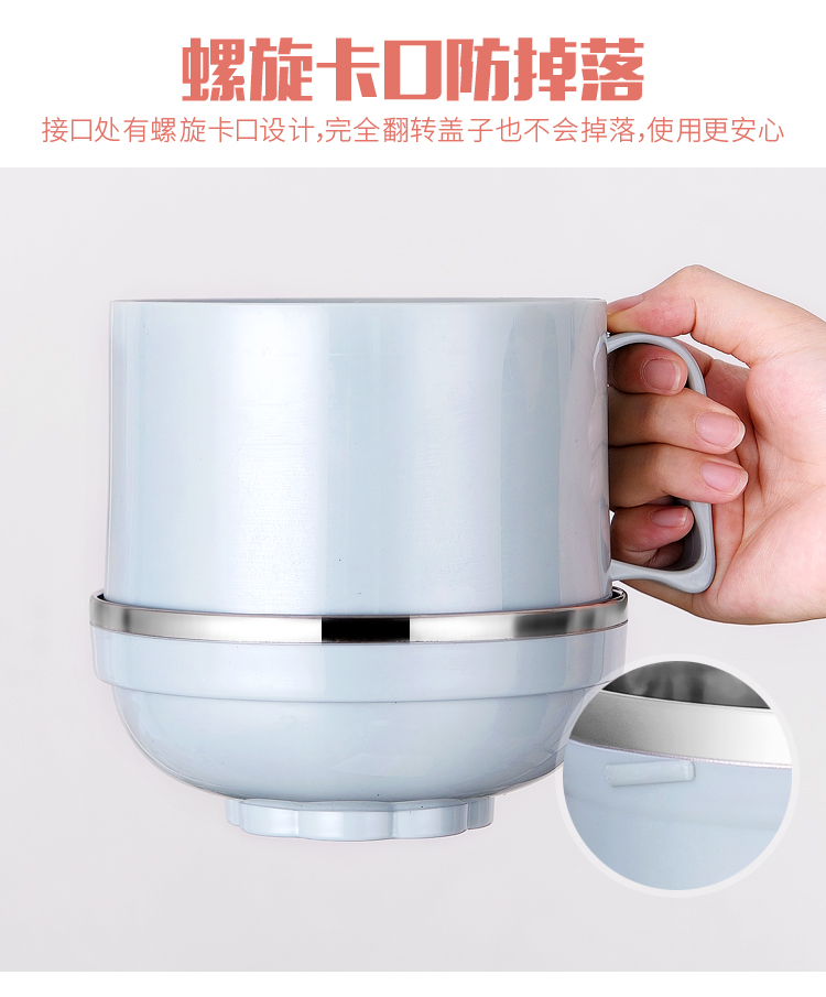 304 bát inox ăn liền đôi có nắp đậy cho học sinh cách ly hộp ăn trưa - Hộp cơm điện sưởi ấm hộp cơm cắm điện chefman