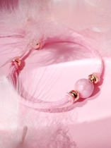 Noisy 7nows) Sweet Planet * Pink Dudu Rose Huihui hand made love hand rope couple girl gift