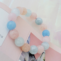 Noisy 7nows) real raw mine candy color Morgan stone happy back pattern carved single Circle Bracelet bead string