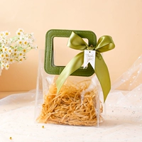 Зеленая подарочная сумка+зеленая лента+Golden Lafite+спасибо с карточкой для отправки поздравительной открытки