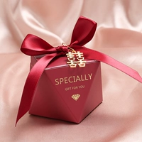 Фасоль красная изящная коробка+винная красная лента+jinxi