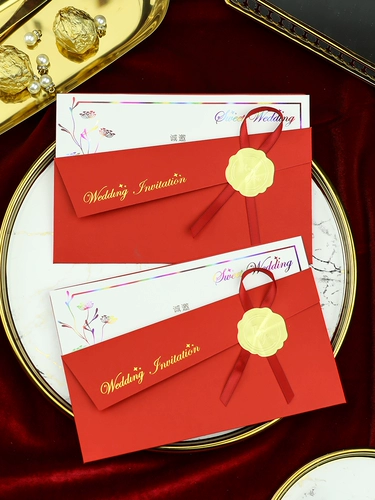 2022 Свадебное приглашение Письмо Свадебное свадебное приглашения Федерация Федерация Женская свадебная банкет ниша индивидуальная фотография Печать простая