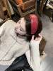 Korean-Style Retro Red Leather Wide-Brimmed Headband 2025 French High-Top Versatile Niche Daily Wear New Year Headband