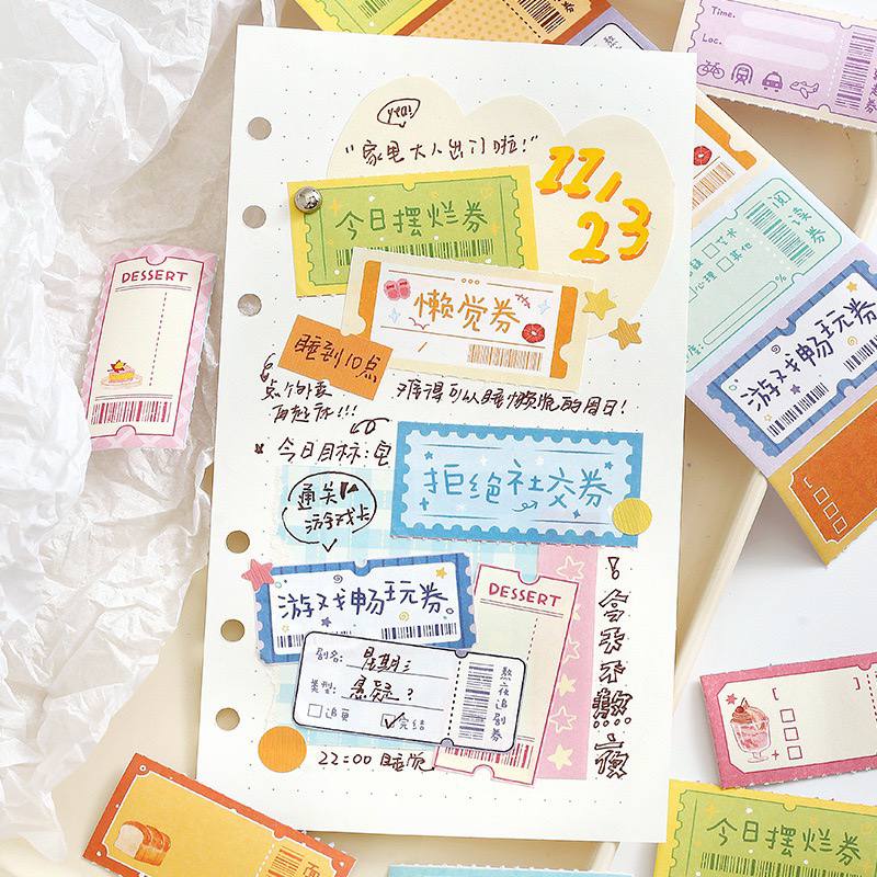 Letter to a Lover, Tearable Sticky Note Roll, Fun Universal Coupon Series, Creative Adhesive Writable Tape Stickers Letter to a Lover, Tearable Sticky Note Roll, Fun Universal Coupon Series, Creative Adhesive Writable Tape Stickers