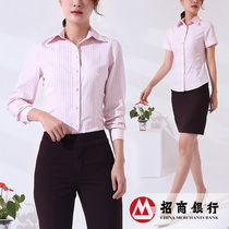 China Merchants Bank work clothes Womens recruitment bank shirt Womens professional uniform OL shirt New business suit interview insurance formal dress