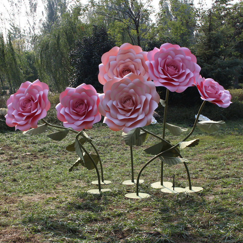 Window Wedding Festival Scene Decoration Paper Flowers Props Road