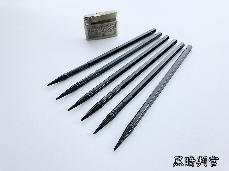 Dark Knight Collection Black Titanium Steel Flying Needle Darts Hidden Weapon Flying Needle Hidden Weapon Mirror Judge Flying Needle Tea Needle Xiao Li Fei