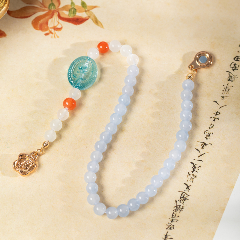 Hanfu Magnetic Sleeve Fasteners, Sleeve Shortening Tool, Traditional Chinese Style Glass Cuff Accessories