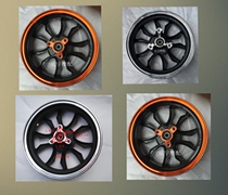  Xunying big plate Wuyang Princess little handsome electric car disc brake front wheel battery car aluminum alloy wheel modification 10 inches