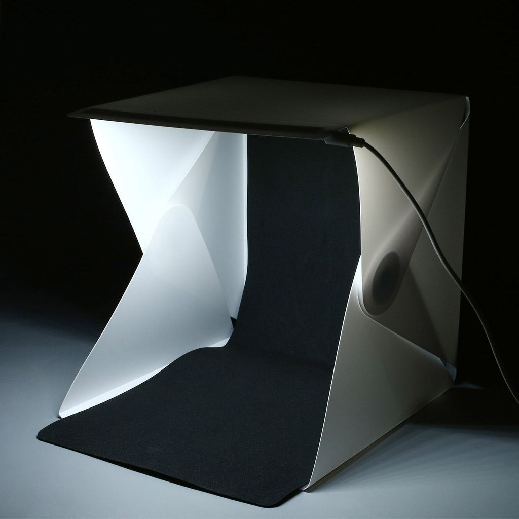 Small LED studio mini photography light box small photo box portable folding studio 20CM