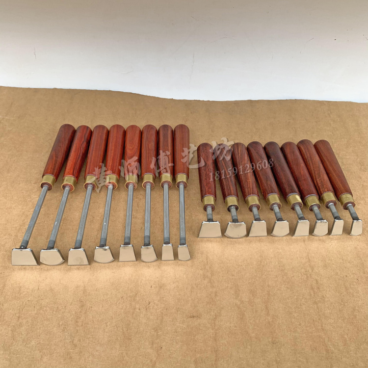 Mahogany scraping woodworking hook knife scraping antelope horn graft has been open scraped woodwork scraping white steel scraper sharp