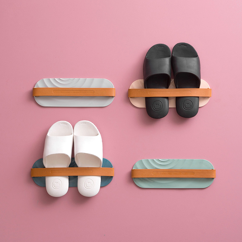 Bathroom slippers rack wall-mounted dressing room Shoe Rack Doorway Toilet Putting Shoes in the province Space Hanging Drain Shoe Rack