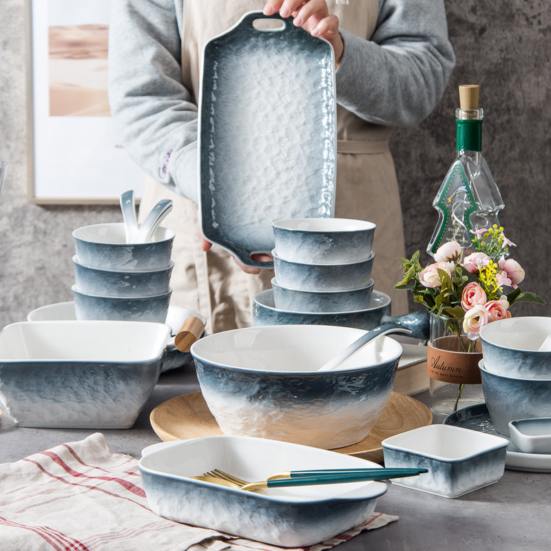 Bowl Suit Bowls Chopsticks Cutlery 2 One 6 People Nordic Lovers Creative Home Gift Box Day Style Bowls Dish Bowls Dish Bowls dishes